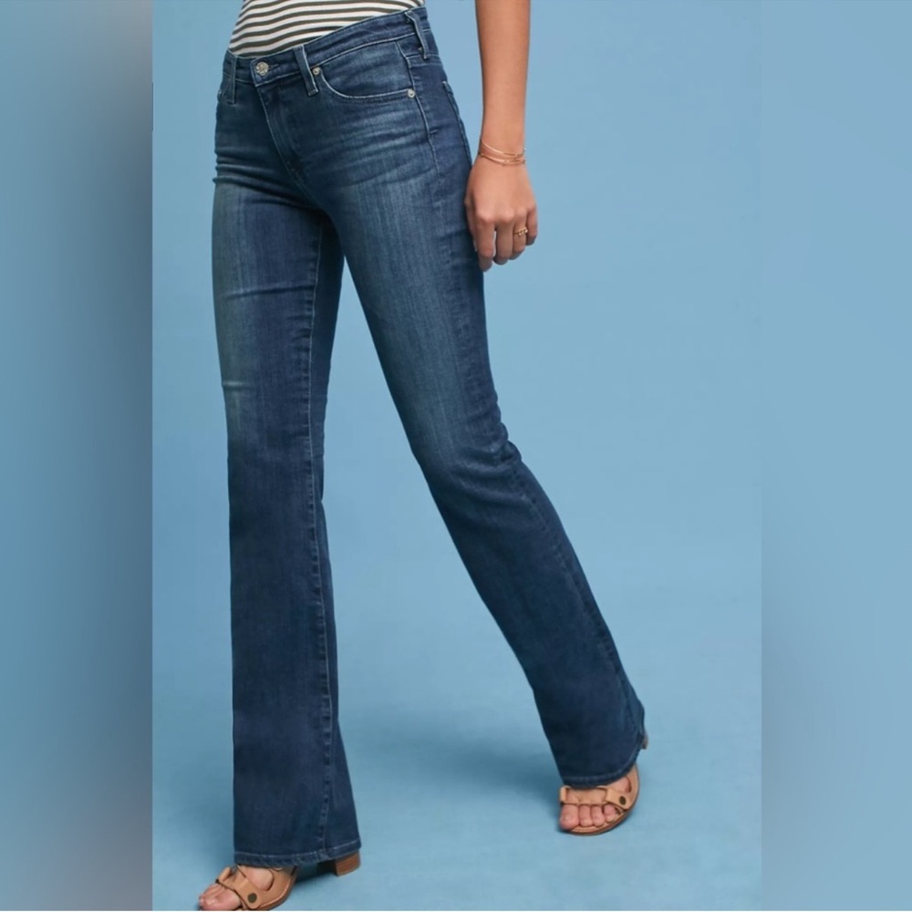 AG Adriano Goldschmied The Angel Mid Rise Slim Bootcut Jeans Dark Wash 27